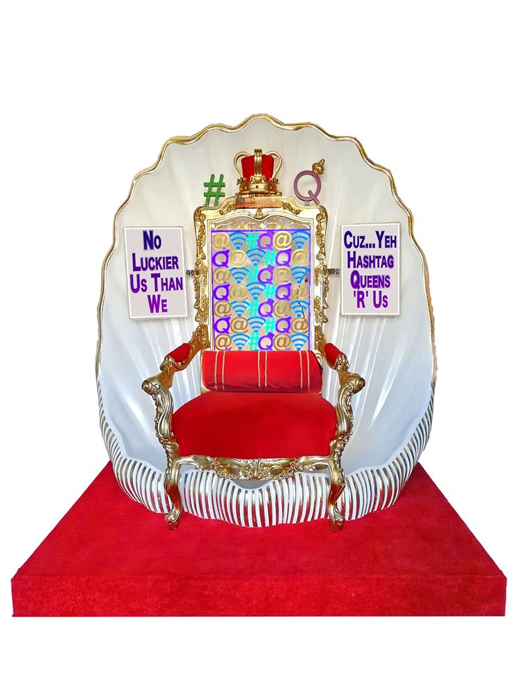 Hashtag Queens throne 3D 50 CM MODEL