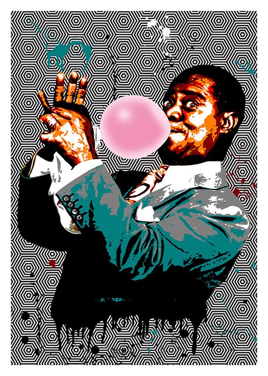 Giorgio Mussati, Luis Armstrong Popping, Grafica Fine Art su carta cotone 50%