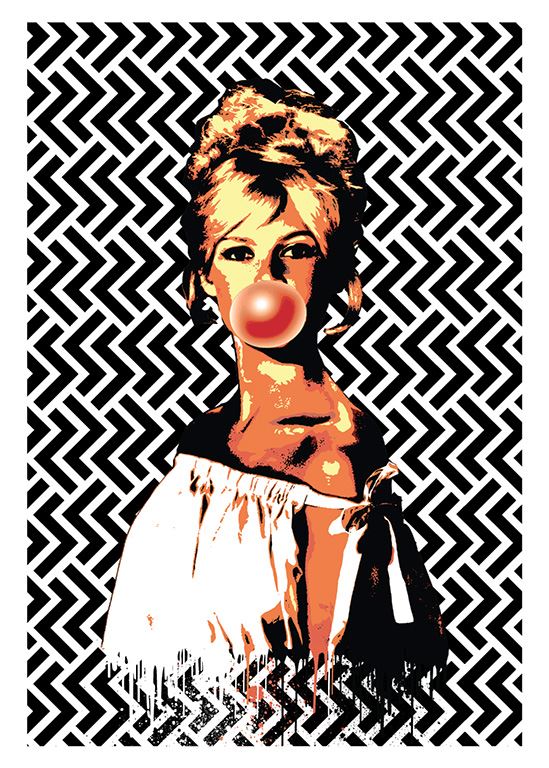 Giorgio Mussati, Brigitte Bardot Popping, Grafica Fine Art su carta cotone 50%