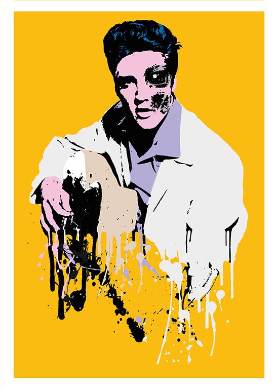 Giorgio Mussati, Elvis Presley-Terminetor, Grafica Fine Art su carta cotone 50% Fabbriani