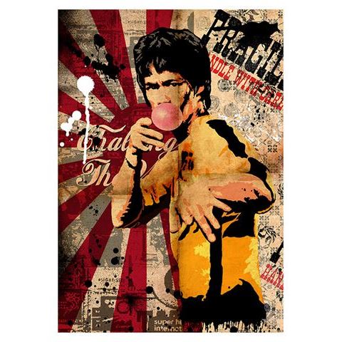 Giorgio Mussati, Bruce Lee Challenges the World, Grafica Fine Art su carta cotone 50%